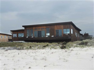 View of home on beach front